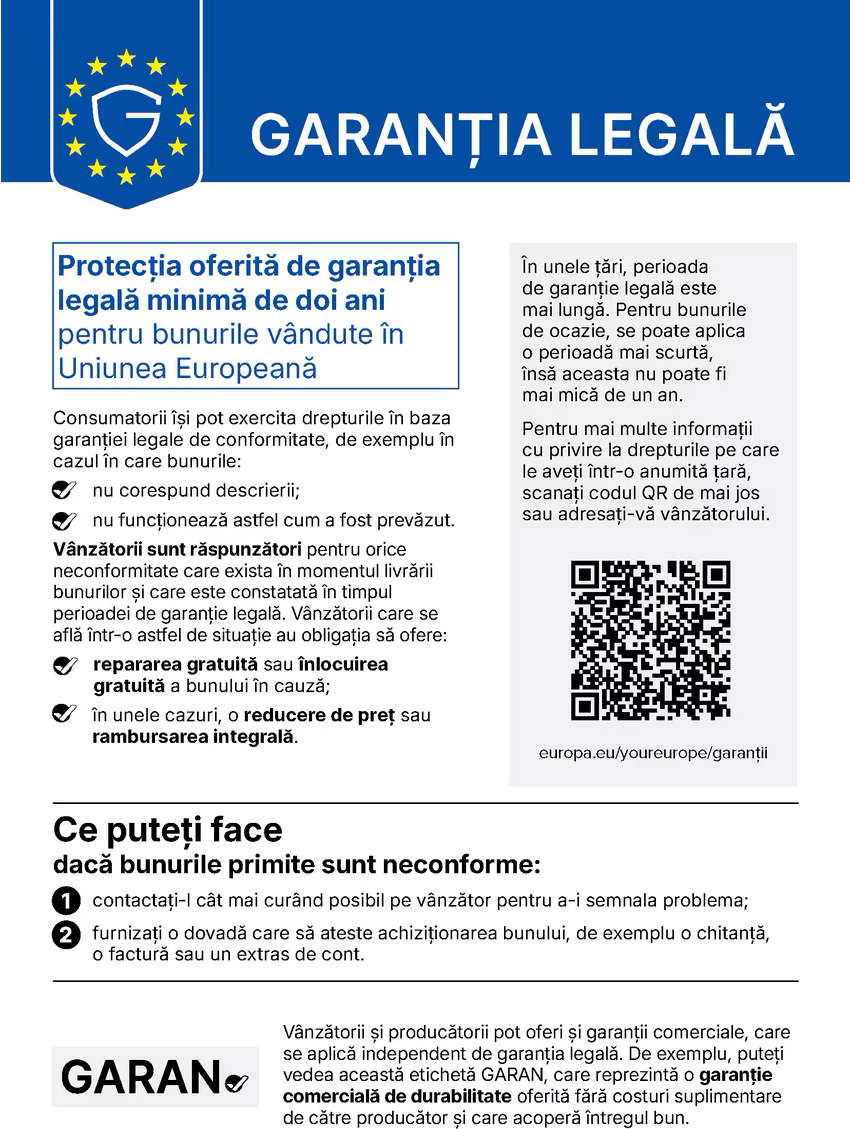 Garanția legală – protecția oferită de garanția legală minimă de doi ani pentru bunurile vândute în Uniunea Europeană