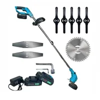 Trimmer (motocoasa electrica ) BROMAN, 2 acumulatori 38 V, 8 accesorii incluse