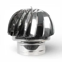 Capac terminal rotativ din inox pentru cos de fum, diametru 180 mm
