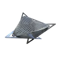 Gratar broman portabil, 4 piese, 60x60x60 cm