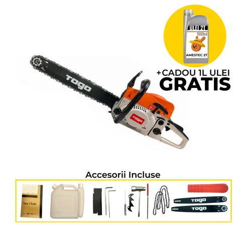 Drujba pe benzina, 2.7CP, 49.3cc + accesorii incluse