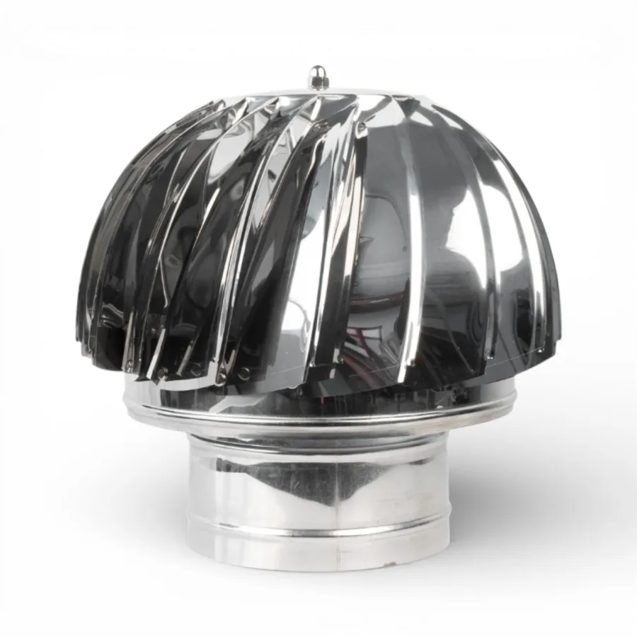 Capac terminal rotativ din inox pentru cos de fum, diametru 160 mm