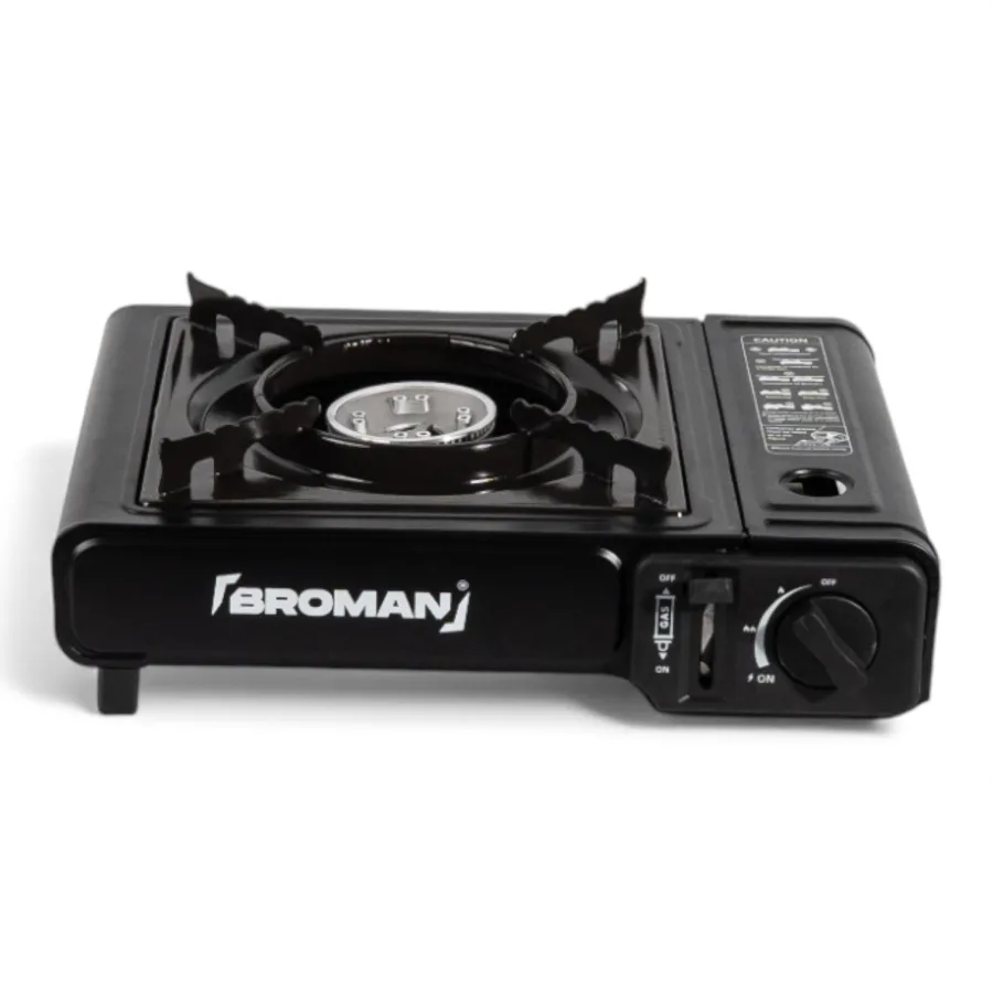 Aragaz camping portabil Broman, aprindere piezo, compact, utilizare exterior