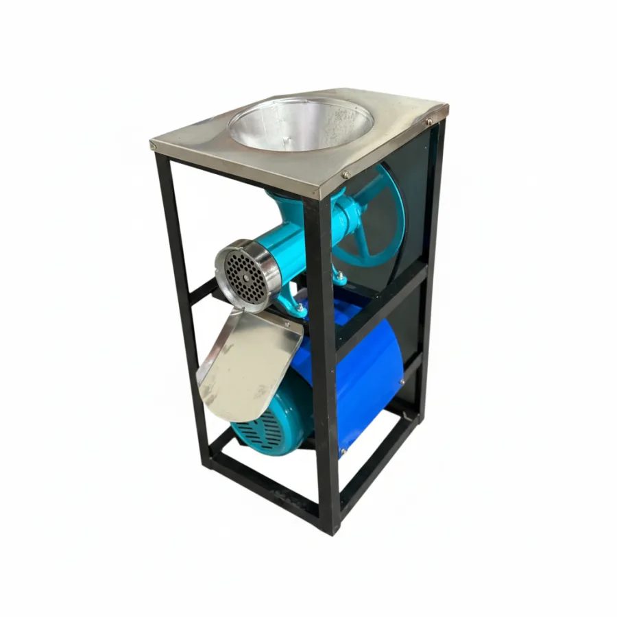 Masina de tocat carne Broman din fonta, cu motor si blat, 3000MWM+