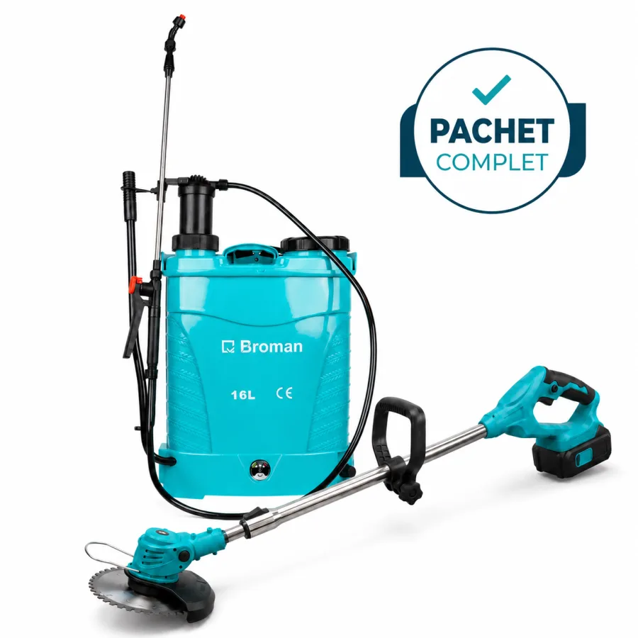 Pompa de stropit electrica 16L, 2 in 1 + Motocoasa electrica EC-38V+