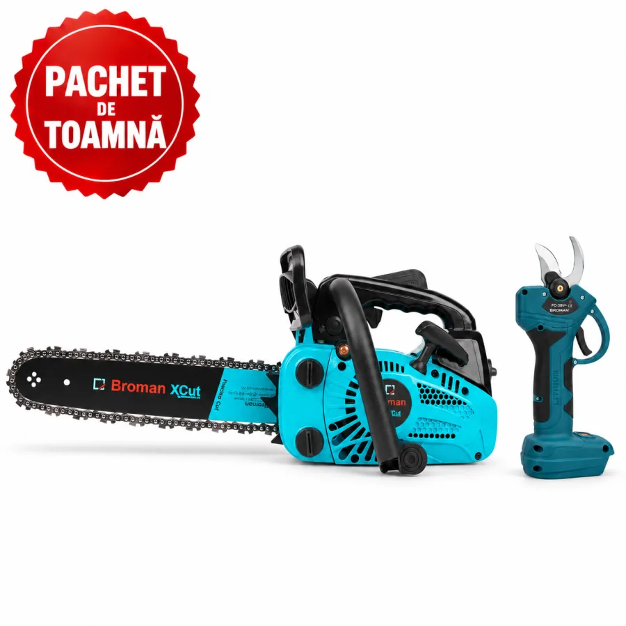 Motofierastrau 2500+, 25 cc, lama de 30 cm + Foarfece electric pentru vie sau crengi