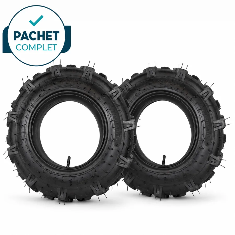 Set 2 cauciucuri cu camera 4.00-12, pentru tractor si motocultor